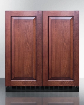 Summit FFRF3070BIF Frost-Free Side-By-Side Refrigerator-Freezer For Built-In Or Freestanding Use With Black Cabinet, Panel-Ready Doors, And Digital Controls Undercounter Refrigerators 24 inch undercounter fridge for kitchen