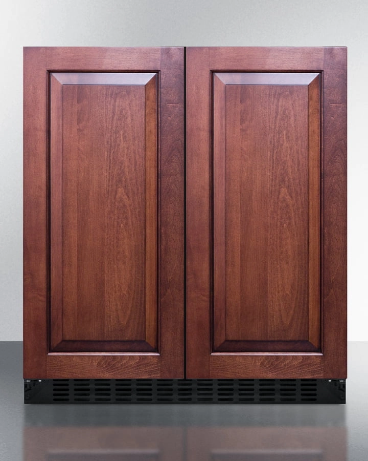 Summit FFRF3070BIF Frost-Free Side-By-Side Refrigerator-Freezer For Built-In Or Freestanding Use With Black Cabinet, Panel-Ready Doors, And Digital Controls Undercounter Refrigerators 24 inch undercounter fridge for kitchen
