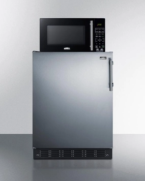 Summit MRF66BK2SSALHD Microwave/Refrigerator-Freezer Combination With Allocator Undercounter Refrigerators 24 inch undercounter fridge for kitchen