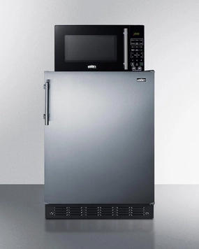 Summit MRF708BLSSA Microwave/Refrigerator Combination With Allocator Undercounter Refrigerators 24 inch undercounter fridge for kitchen