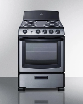 Summit PROEL24SS 24" Wide Electric Coil Range Freestanding Ranges freestanding dual fuel range 30 inch