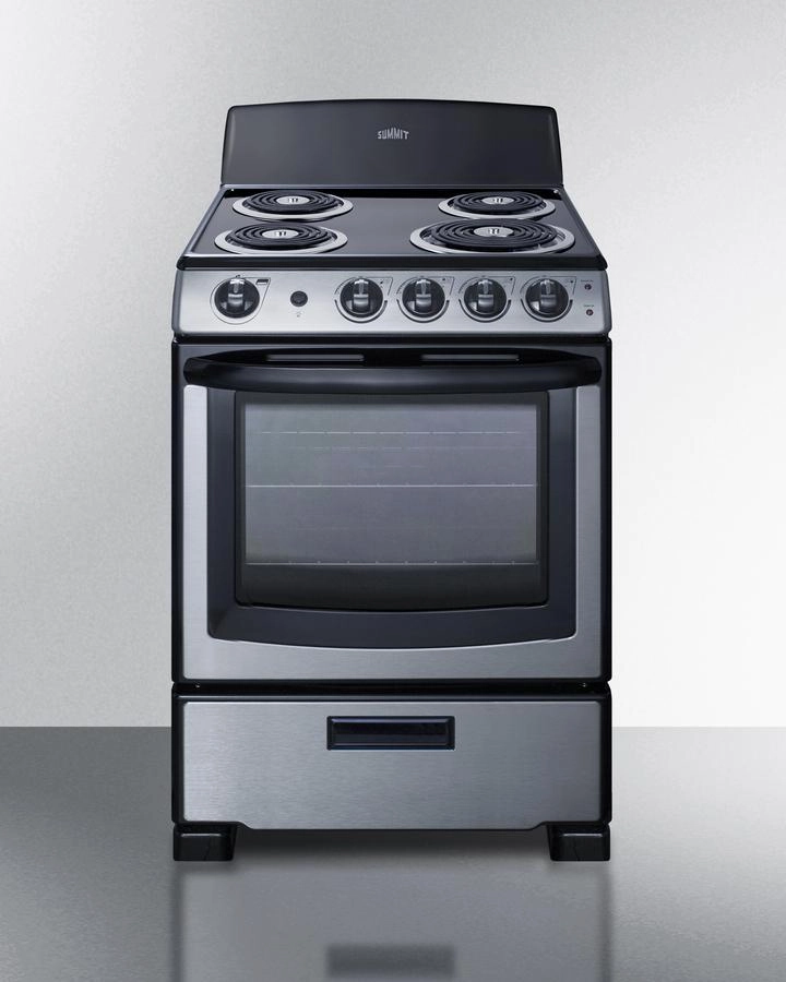 Summit PROEL24SS 24" Wide Electric Coil Range Freestanding Ranges freestanding dual fuel range 30 inch