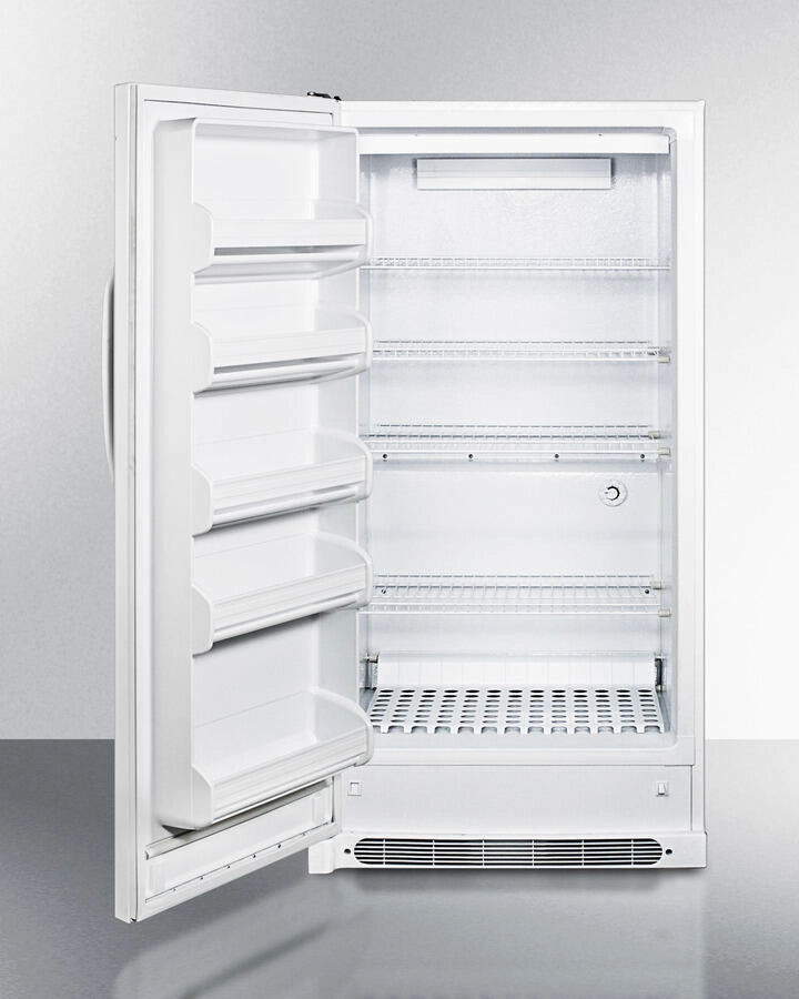 Summit R17FFLHD Large Capacity All-Refrigerator With Frost-Free Operation And Fan-Forced Cooling; Left Hand Door Swing