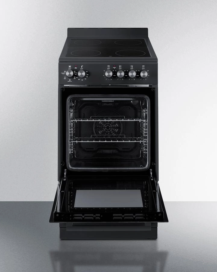 Summit REXT20BL 20" Wide Electric Smooth-Top Range