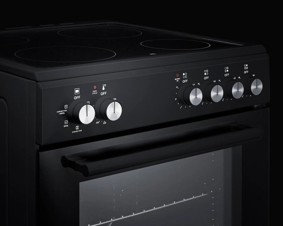 Summit REXT20BL 20" Wide Electric Smooth-Top Range