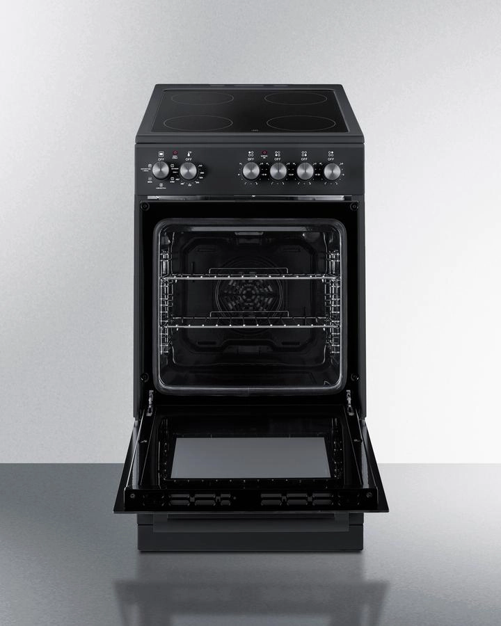 Summit REXT20BL 20" Wide Electric Smooth-Top Range