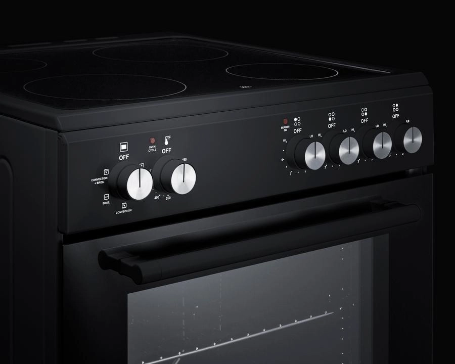 Summit REXT24BL 24" Wide Electric Smooth-Top Range