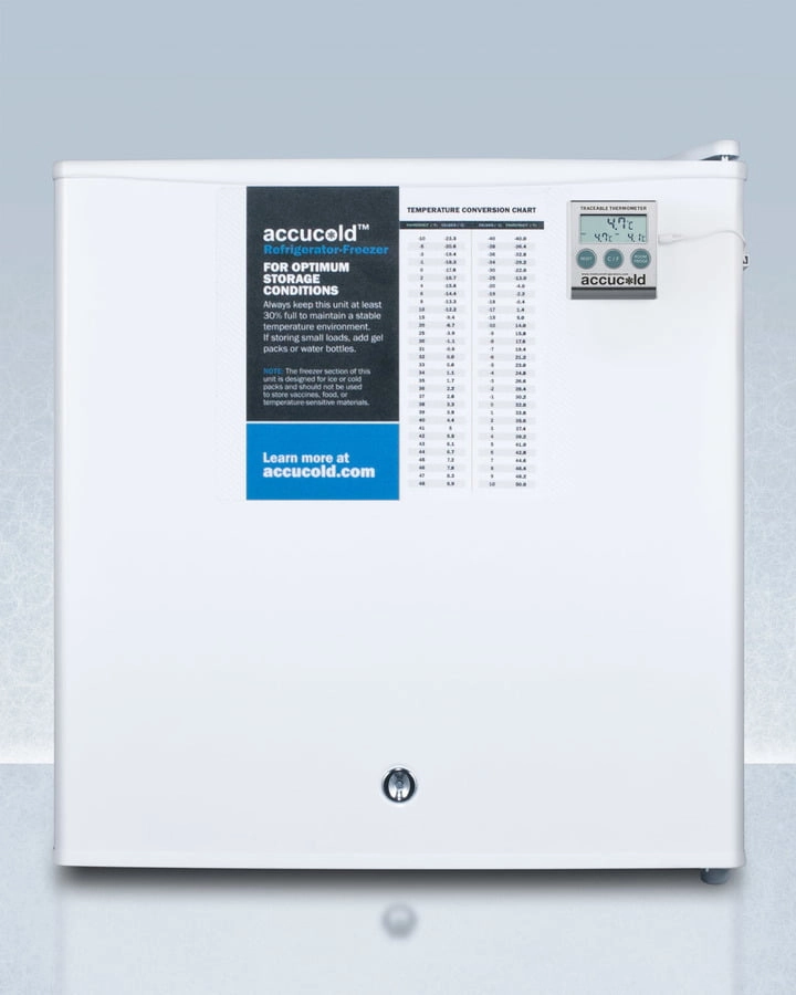 Summit S19LWHPLUS2 Compact Refrigerator-Freezer With Nist Calibrated Thermometer, Hospital Grade Cord, And Front-Mounted Lock For General Purpose Use; Replaces S19Lwhplus Undercounter Refrigerators 24 inch undercounter fridge for kitchen