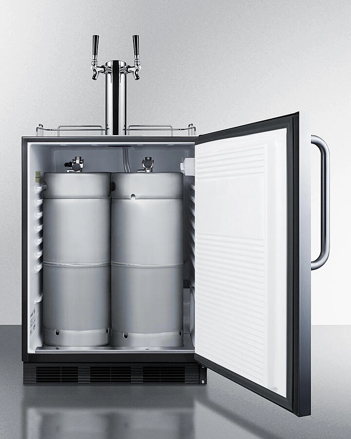 Summit SBC54OSBIADAWKDTWIN 24" Wide Outdoor Wine Kegerator, Ada Compliant