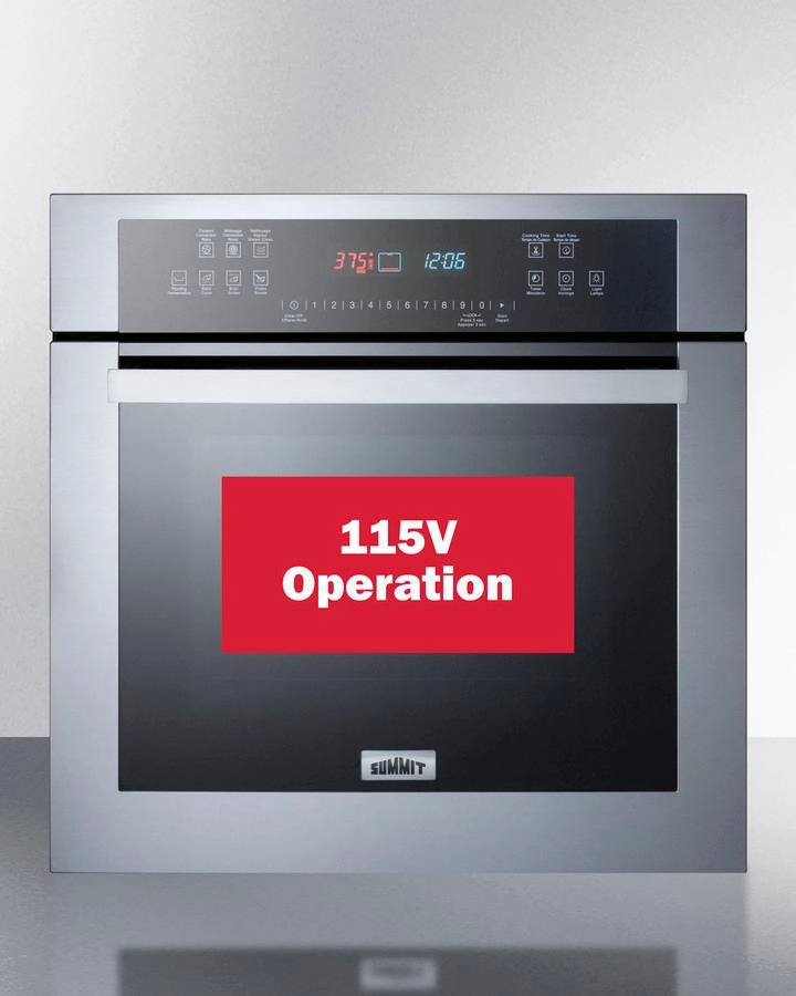 Summit SEW24115 24" Wide Electric Wall Oven, 115V Wall Ovens convection wall oven with steam assist