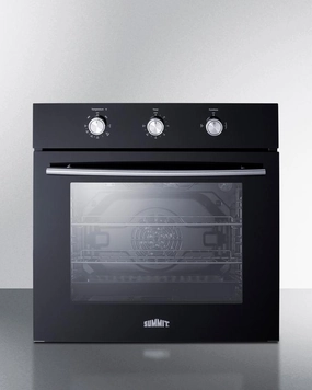 Summit SGW242BKLP 24" Wide Lp Gas Wall Oven Wall Ovens convection wall oven with steam assist