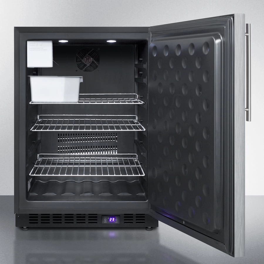 Summit SPFF51OSCSSHVIM 24" Wide Outdoor All-Freezer With Icemaker