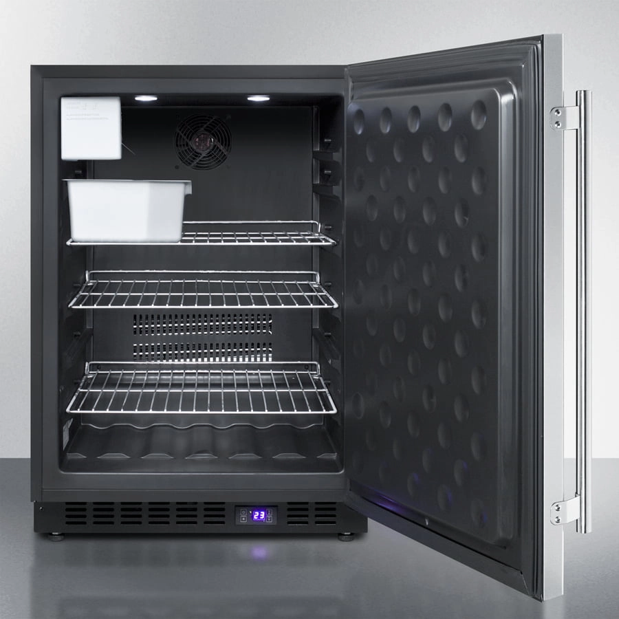 Summit SPFF51OSCSSIM 24" Wide Outdoor All-Freezer With Icemaker