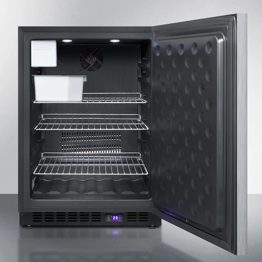 Summit SPFF51OSSSHHIM 24" Wide Outdoor All-Freezer With Icemaker