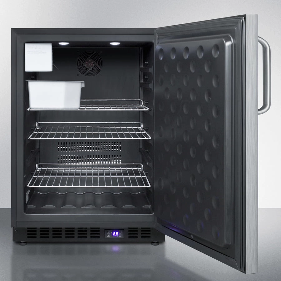Summit SPFF51OSSSTBIM 24" Wide Outdoor All-Freezer With Icemaker