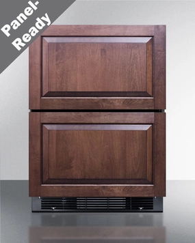 Summit SPRF2D5PNR 24" Wide Panel-Ready 2-Drawer Refrigerator-Freezer (Panel Not Included) Undercounter Refrigerators 24 inch undercounter fridge for kitchen