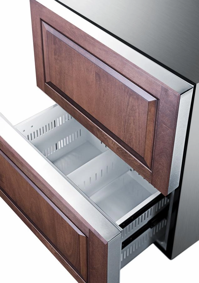Summit SPRF2D5PNR 24" Wide Panel-Ready 2-Drawer Refrigerator-Freezer (Panel Not Included)