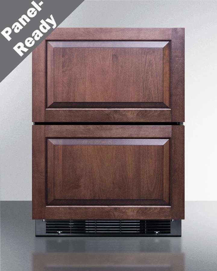 Summit SPRF2D5PNR 24" Wide Panel-Ready 2-Drawer Refrigerator-Freezer (Panel Not Included) Undercounter Refrigerators 24 inch undercounter fridge for kitchen