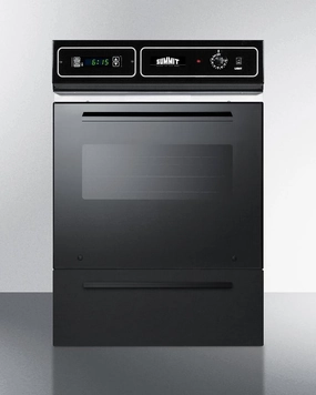 Summit TEM715DK 24" Wide Electric Wall Oven, 115V Wall Ovens convection wall oven with steam assist