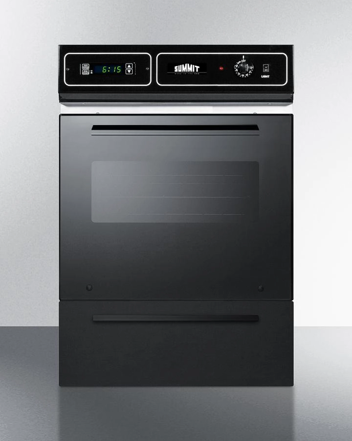 Summit TEM715DK 24" Wide Electric Wall Oven, 115V Wall Ovens convection wall oven with steam assist