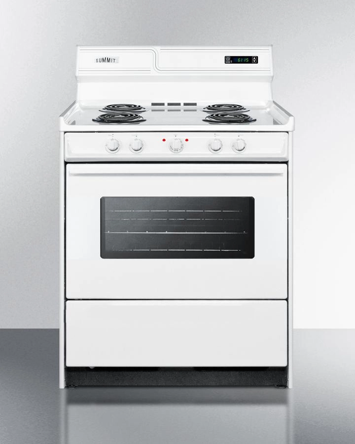 Summit WEM230KW 30" Wide Electric Coil Top Range Freestanding Ranges freestanding dual fuel range 30 inch
