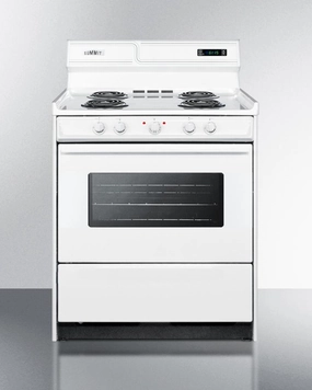 Summit WEM230KW 30" Wide Electric Coil Top Range Freestanding Ranges freestanding dual fuel range 30 inch