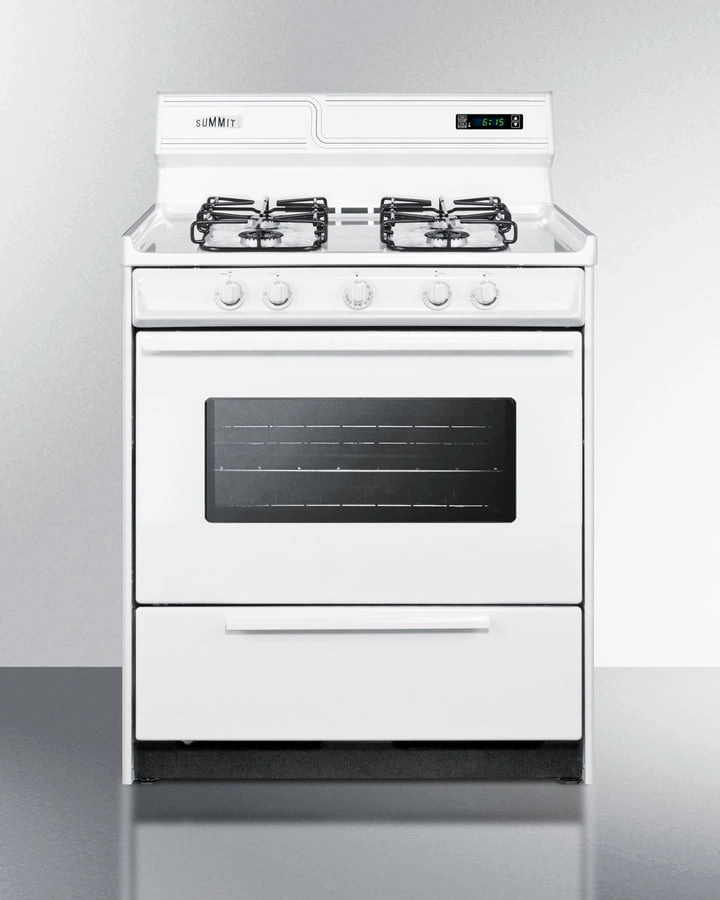 Summit WTM2307KSW 30" Wide Gas Range Freestanding Ranges freestanding dual fuel range 30 inch
