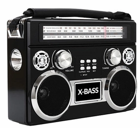 Supersonic Retro 3-Band Bluetooth Speaker/Radio with Flashlight Kitchen Appliances