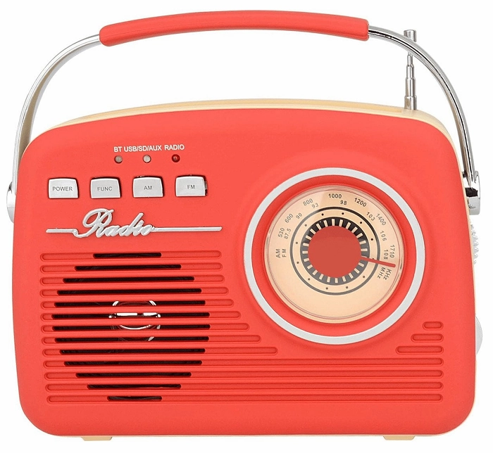 Supersonic Retro Portable Bluetooth Wireless Speaker with AM/FM (3 Colors) (On Sale!)