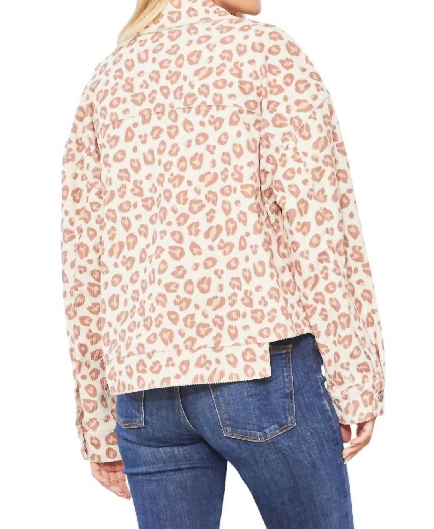 Sweet Paradise Leopard Shacket In Cream Multi