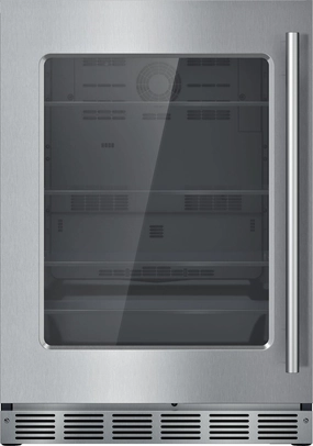 Thermador T24UR915LS Freedom? Glass Door Refrigeration 24'' Professional Soft Close Flat Hinge T24Ur915Ls Undercounter Refrigerators 24 inch undercounter fridge for kitchen
