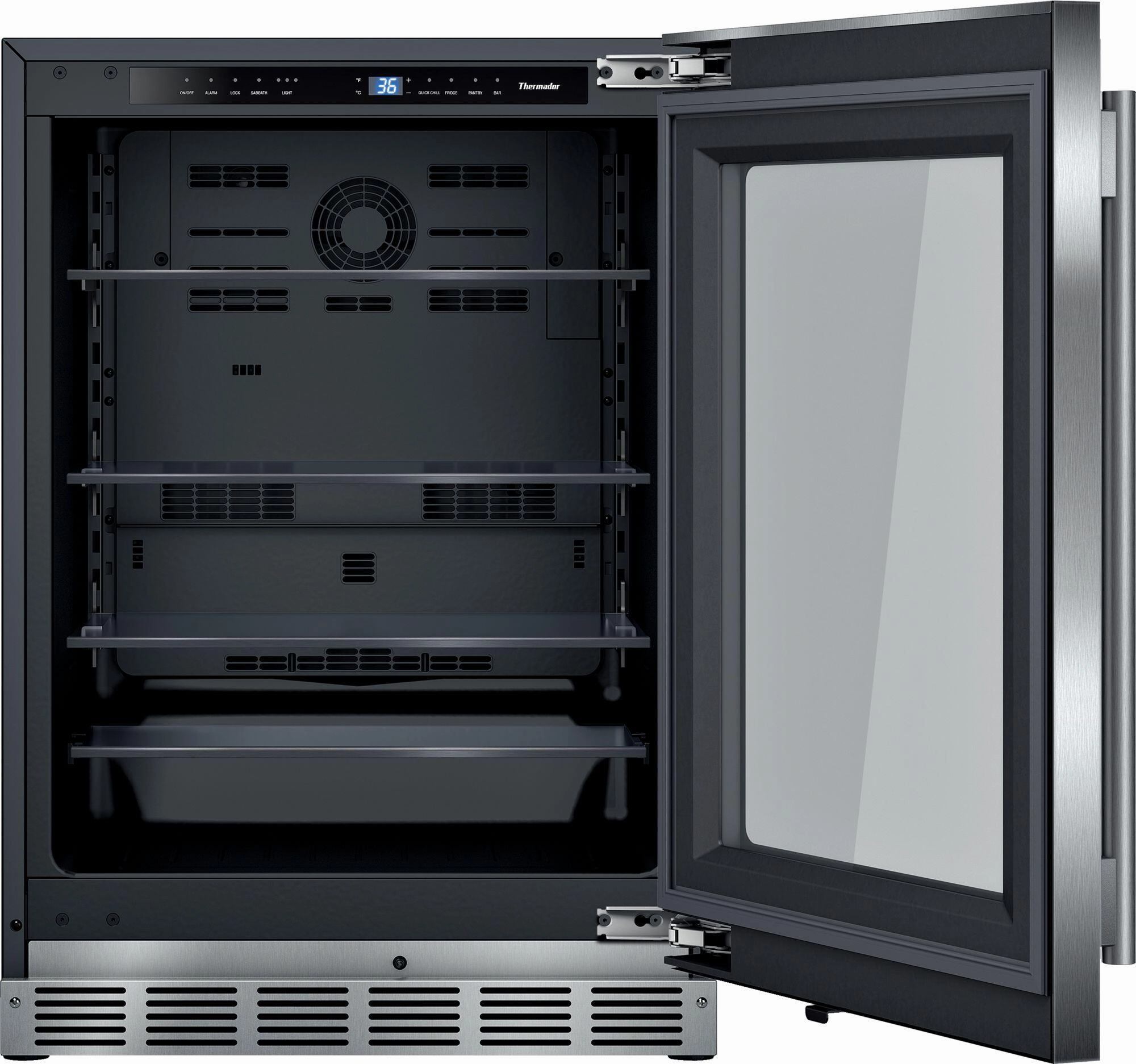 Thermador T24UR915RS Freedom? Glass Door Refrigeration 24'' Professional Soft Close Flat Hinge T24Ur915Rs