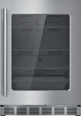 Thermador T24UR915RS Freedom? Glass Door Refrigeration 24'' Professional Soft Close Flat Hinge T24Ur915Rs Undercounter Refrigerators 24 inch undercounter fridge for kitchen