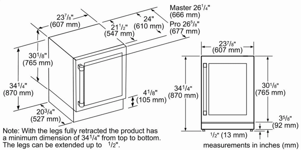 Thermador T24UR920RS 24-Inch Under-Counter Glass Door Refrigerator