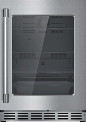 Thermador T24UR925RS Freedom? Glass Door Refrigeration 24'' Professional Soft Close Flat Hinge T24Ur925Rs Undercounter Refrigerators 24 inch undercounter fridge for kitchen