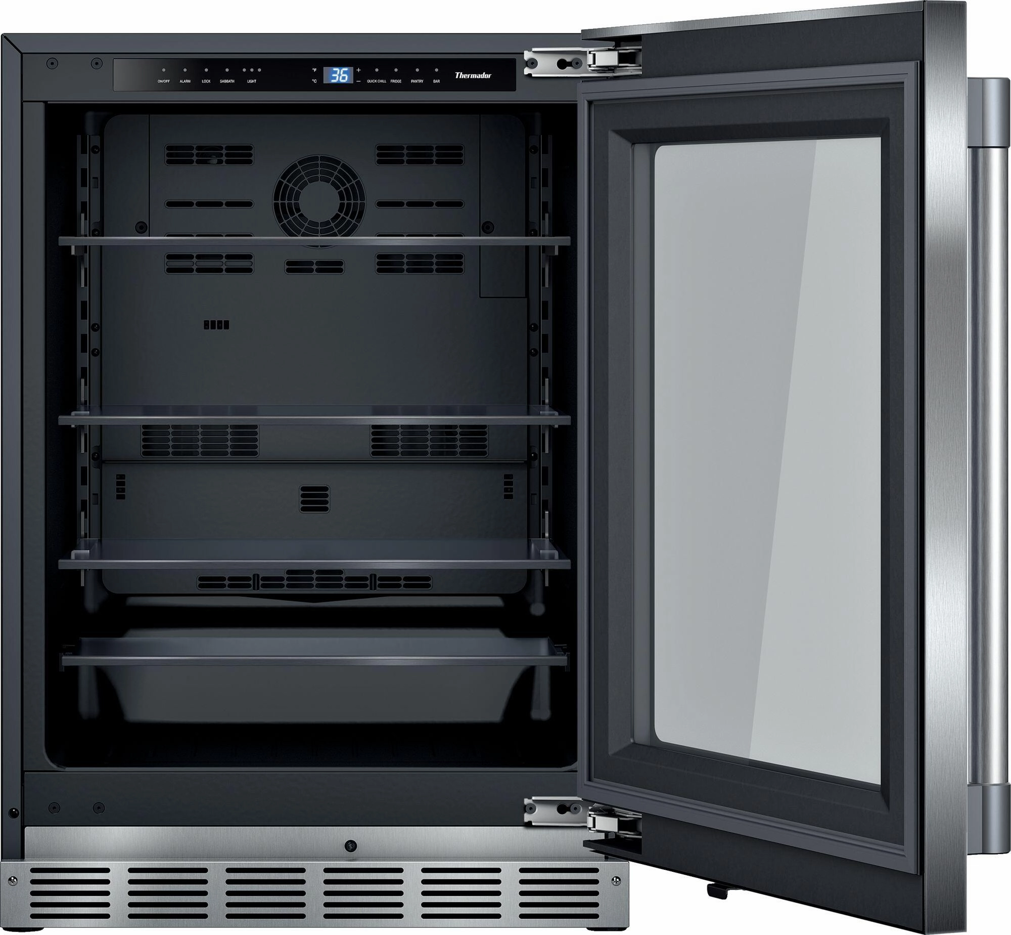 Thermador T24UR925RS Freedom? Glass Door Refrigeration 24'' Professional Soft Close Flat Hinge T24Ur925Rs
