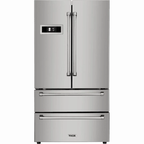 Thor Kitchen HRF3601F Stainless Steel French Door Refrigerator Freestanding Refrigerators freestanding fridge freezer combo