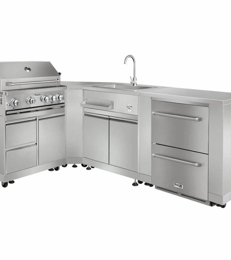 Thor Kitchen MK03SS304 Outdoor Kitchen Bbq Grill Cabinet In Stainless Steel