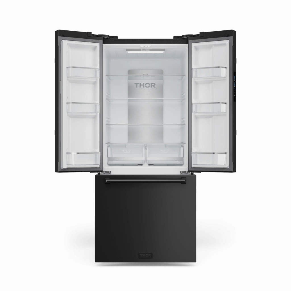 Thor Kitchen RF3017FFD00 30 Inch 17.7 Cu Ft French Door Counter Depth Refrigerator With Ice Maker In Black Gordon Ramsay Series - Rf3017Ffd00