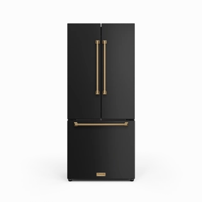 Thor Kitchen RF3017FFD00BRZ 30 Inch 17.7 Cu Ft French Door Counter Depth Refrigerator With Ice Maker In Black/Bronze Gordon Ramsay Series - Rf3017Ffd00-Brz Freestanding Refrigerators freestanding fridge freezer combo