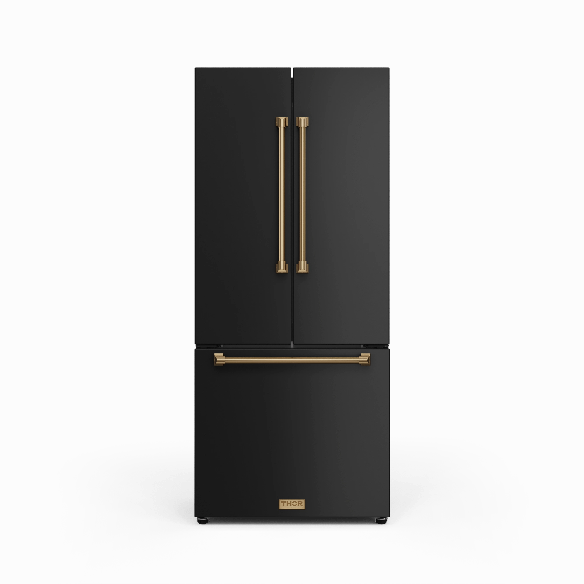 Thor Kitchen RF3017FFD00BRZ 30 Inch 17.7 Cu Ft French Door Counter Depth Refrigerator With Ice Maker In Black/Bronze Gordon Ramsay Series - Rf3017Ffd00-Brz Freestanding Refrigerators freestanding fridge freezer combo