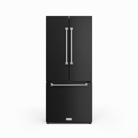 Thor Kitchen RF3017FFD00SS 30 Inch 17.7 Cu Ft French Door Counter Depth Refrigerator With Ice Maker In Black/Stainless Steel Gordon Ramsay Series - Rf3017Ffd00-Ss Freestanding Refrigerators freestanding fridge freezer combo