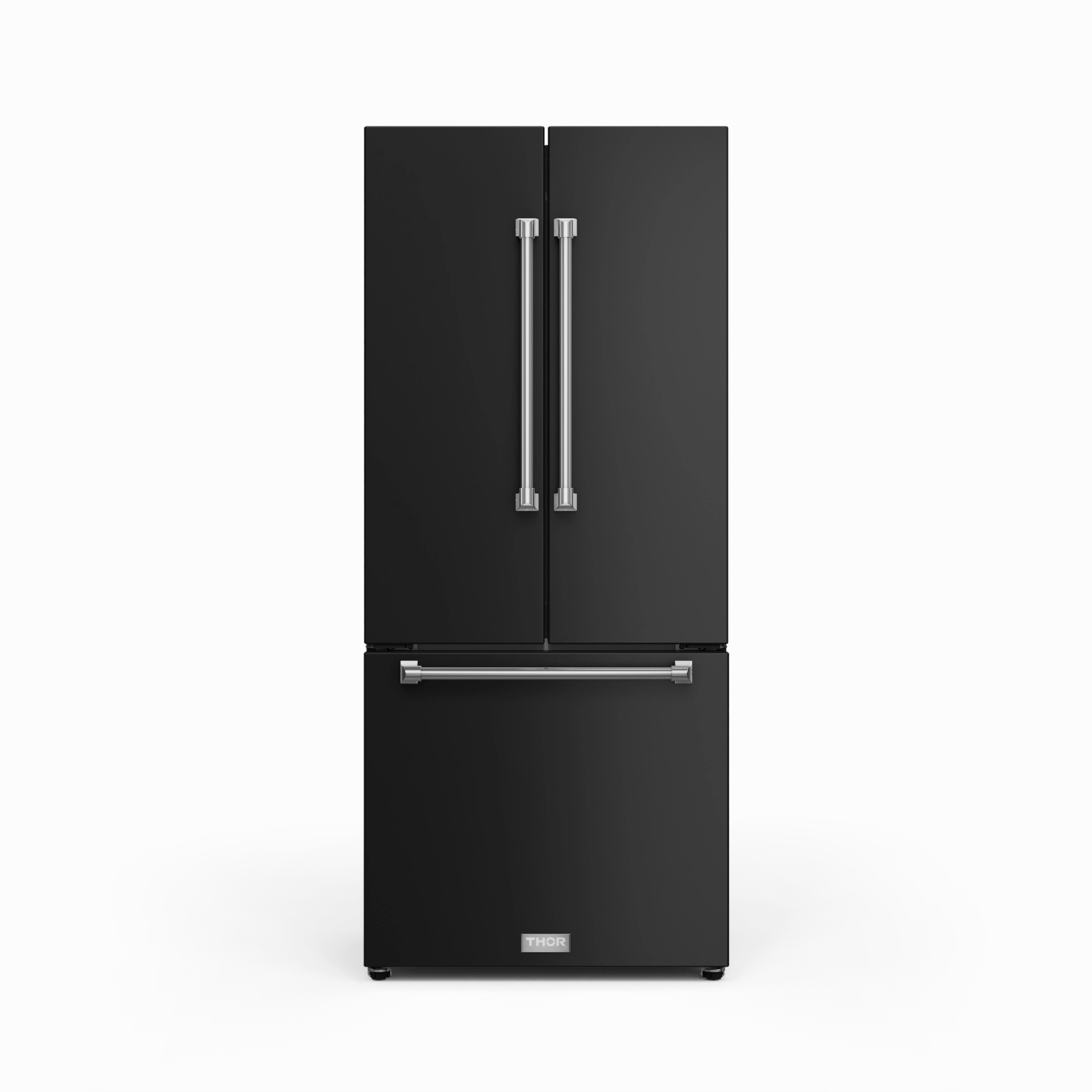 Thor Kitchen RF3017FFD00SS 30 Inch 17.7 Cu Ft French Door Counter Depth Refrigerator With Ice Maker In Black/Stainless Steel Gordon Ramsay Series - Rf3017Ffd00-Ss Freestanding Refrigerators freestanding fridge freezer combo