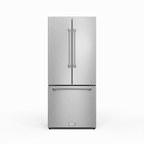 Thor Kitchen RF3017FFD99 30 Inch 17.7 Cu Ft French Door Counter Depth Refrigerator With Ice Maker In Stainless Steel Gordon Ramsay Series - Rf3017Ffd99 Freestanding Refrigerators freestanding fridge freezer combo