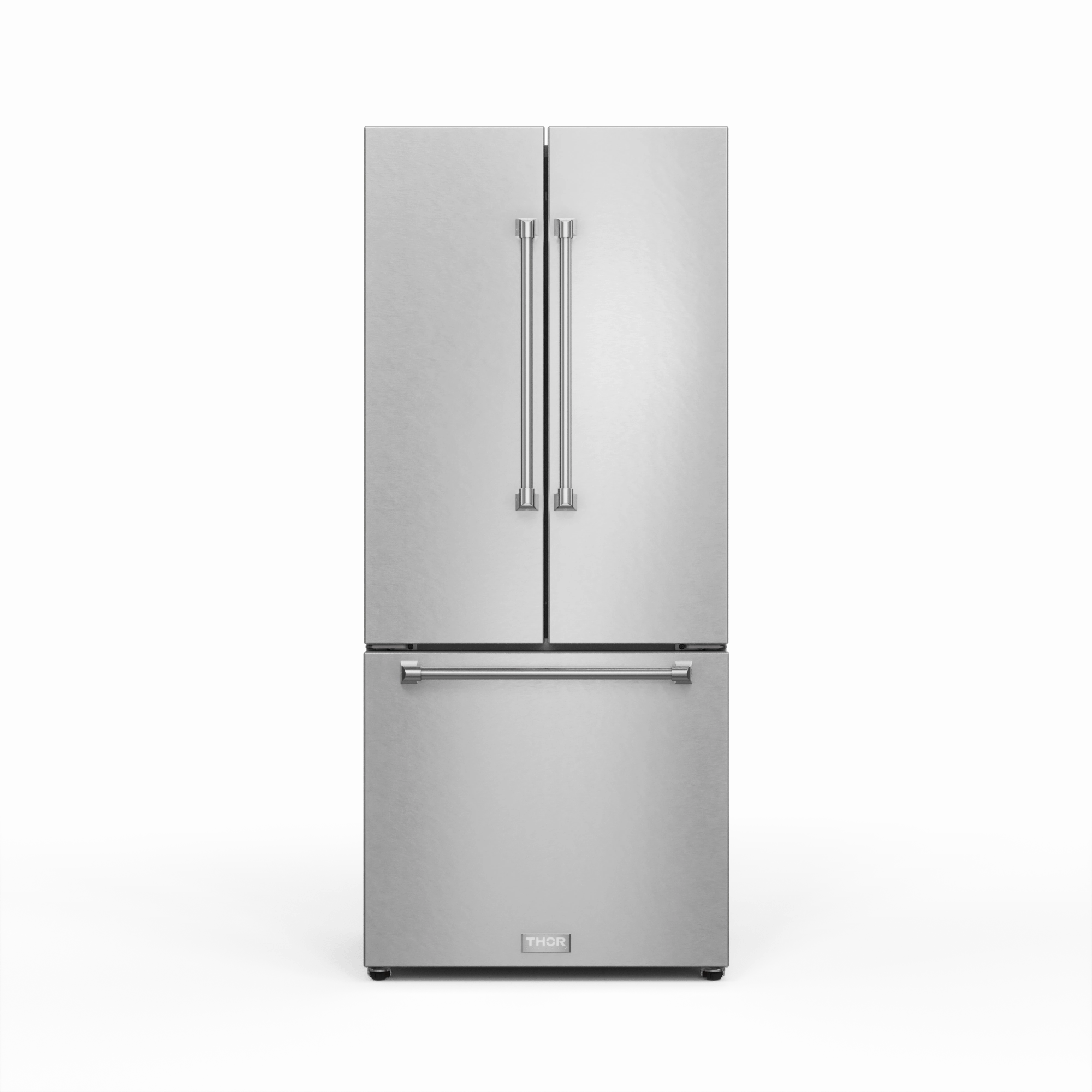Thor Kitchen RF3017FFD99 30 Inch 17.7 Cu Ft French Door Counter Depth Refrigerator With Ice Maker In Stainless Steel Gordon Ramsay Series - Rf3017Ffd99 Freestanding Refrigerators freestanding fridge freezer combo