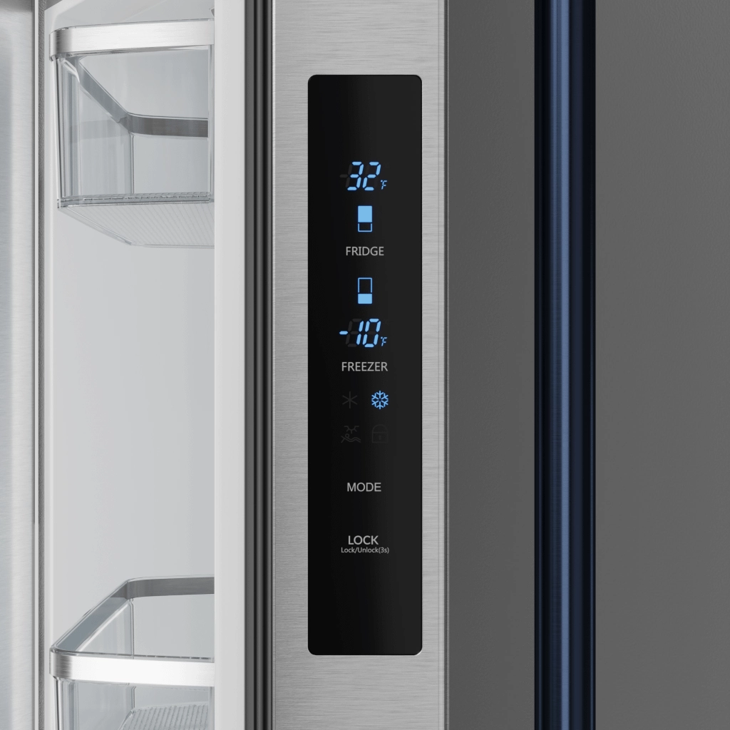 Thor Kitchen RF3017FFD99BLU 30 Inch 17.7 Cu Ft French Door Counter Depth Refrigerator With Ice Maker In Stainless Steel/Navy Blue Gordon Ramsay Series - Rf3017Ffd99-Blu