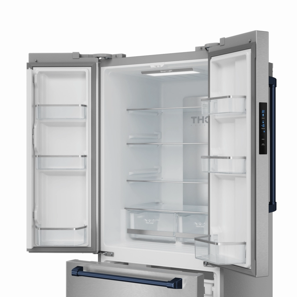 Thor Kitchen RF3017FFD99BLU 30 Inch 17.7 Cu Ft French Door Counter Depth Refrigerator With Ice Maker In Stainless Steel/Navy Blue Gordon Ramsay Series - Rf3017Ffd99-Blu