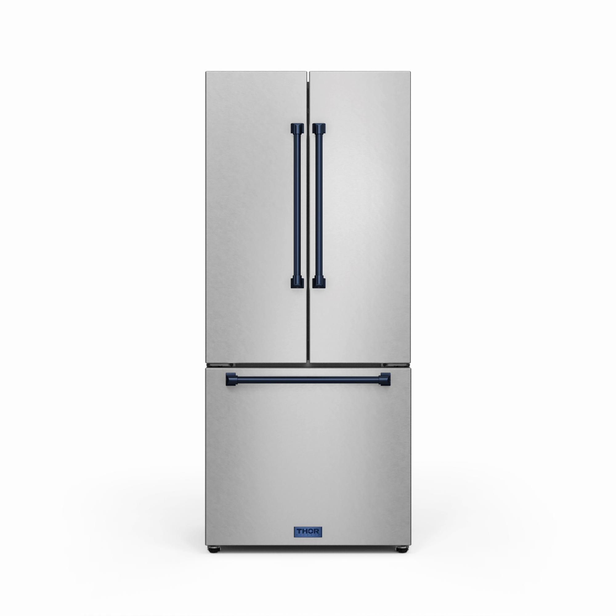 Thor Kitchen RF3017FFD99BLU 30 Inch 17.7 Cu Ft French Door Counter Depth Refrigerator With Ice Maker In Stainless Steel/Navy Blue Gordon Ramsay Series - Rf3017Ffd99-Blu Freestanding Refrigerators freestanding fridge freezer combo
