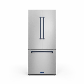 Thor Kitchen RF3017FFD99BLU 30 Inch 17.7 Cu Ft French Door Counter Depth Refrigerator With Ice Maker In Stainless Steel/Navy Blue Gordon Ramsay Series - Rf3017Ffd99-Blu Freestanding Refrigerators freestanding fridge freezer combo