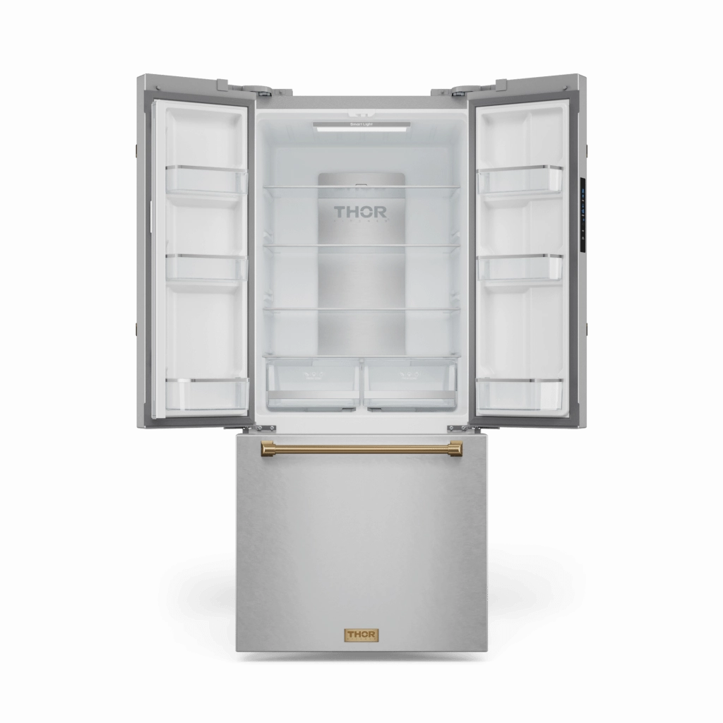 Thor Kitchen RF3017FFD99BRZ 30 Inch 17.7 Cu Ft French Door Counter Depth Refrigerator With Ice Maker In Stainless Steel/Bronze Gordon Ramsay Series - Rf3017Ffd99-Brz